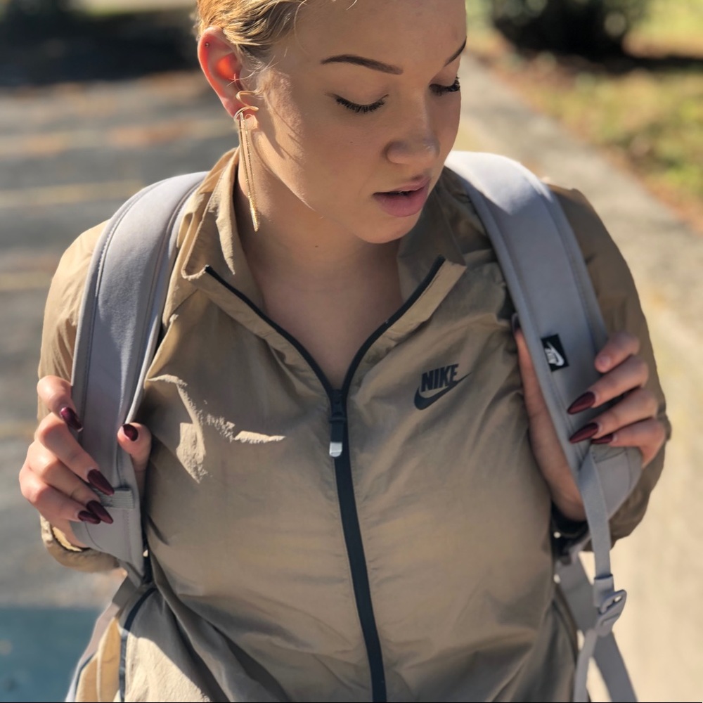 Beige Nike windbreaker